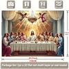 Large Biblical Last Supper Tapestry Wall Hanging Christian Religious Art Decor Room Scroll Jesus Apostles Dinner Table Poster Mu