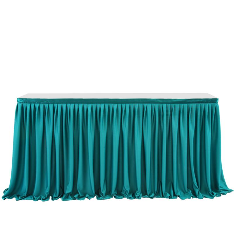 Table Skirt Pleated Ruffle Tablecloth For Wedding Birthday Party Baby Shower Table Decoration