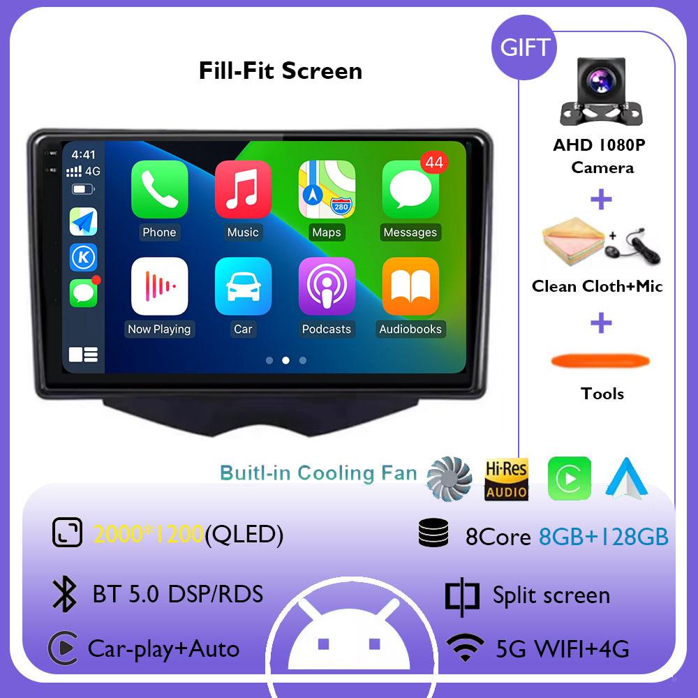 Android 14 Wireless Carplay Car Radio For Hyundai Veloster FS 2011 - 2017 Navigation Multimedia Player Stereo WiFi+4G 360 Canera