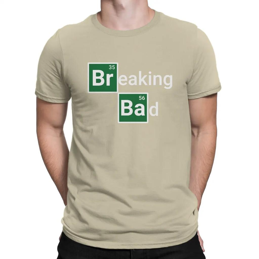 Men's T-Shirts Sign Vintage 100% Cotton Tees Short Sleeve B-Breaking Bad T Shirt Crewneck Clothes Summer