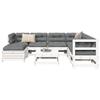 VidaXL Garden Lounge Set 8 Pcs White Solid Pine Wood 3250557