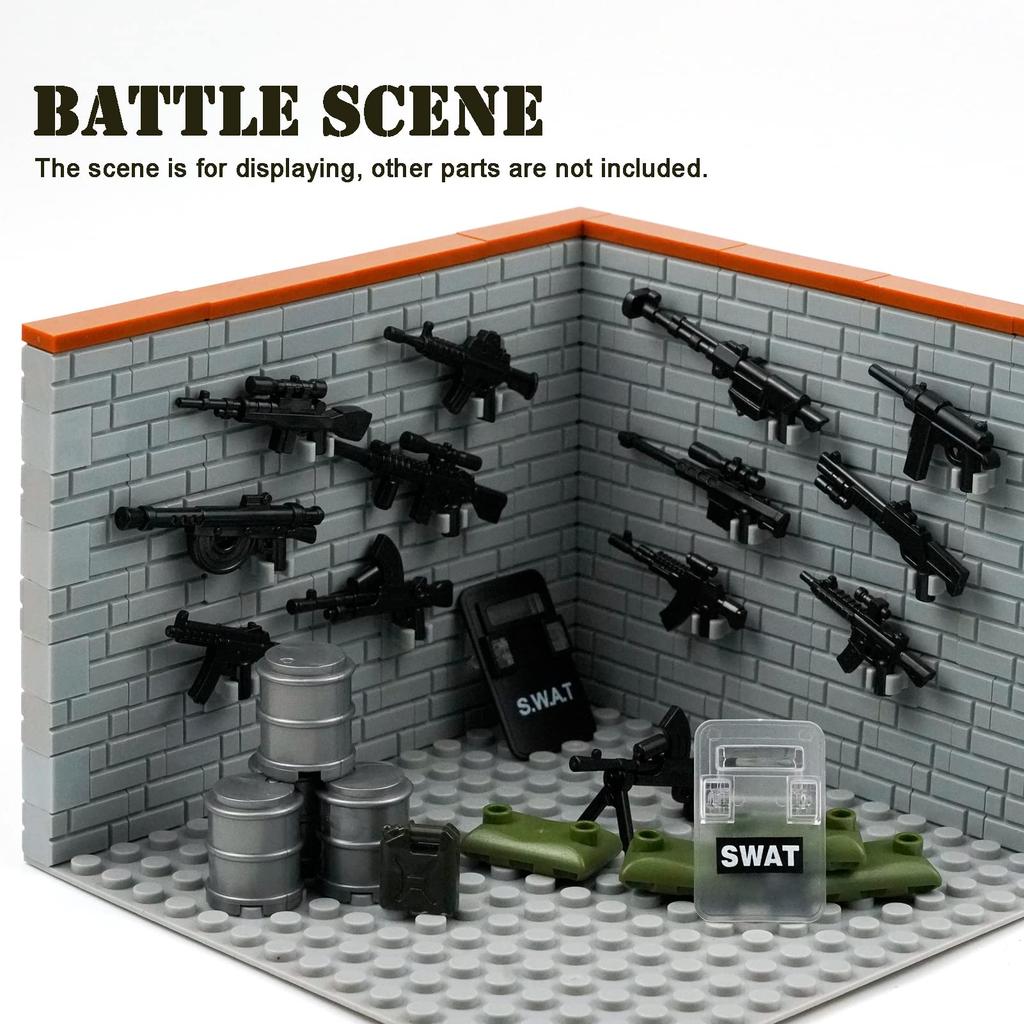 Części Broń Wojskowa II Wojna Światowa Sprzęt Operacyjny Armii Akcesoria Żołnierz SWAT Pistolety i Pancerz Kompatybilne z Głównymi Zabawkami dla Chłopców Ponad 280 Części, Zestaw, Figurki,