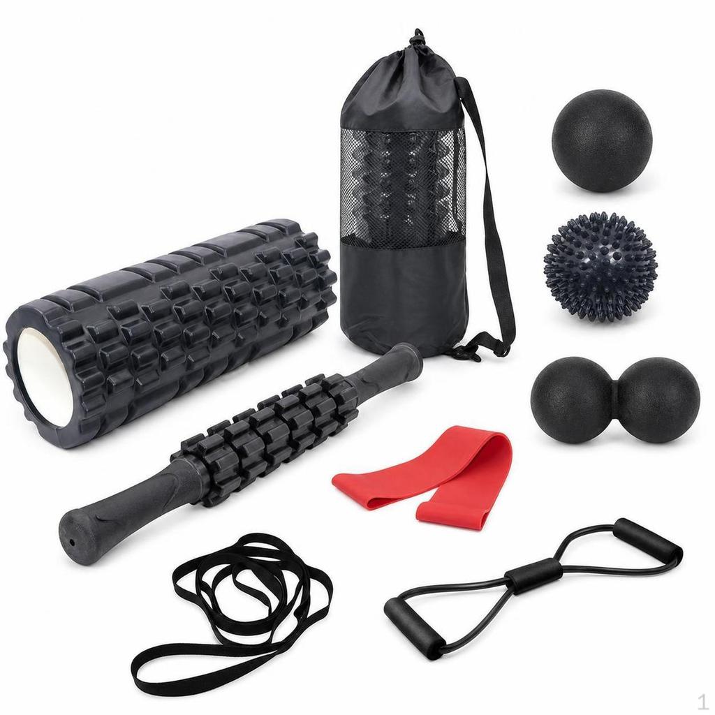 Wolf Tooth Yoga Column Massage Stick Fascia Ball Set Hollow Foam Roller Pilates Shaft 33cm