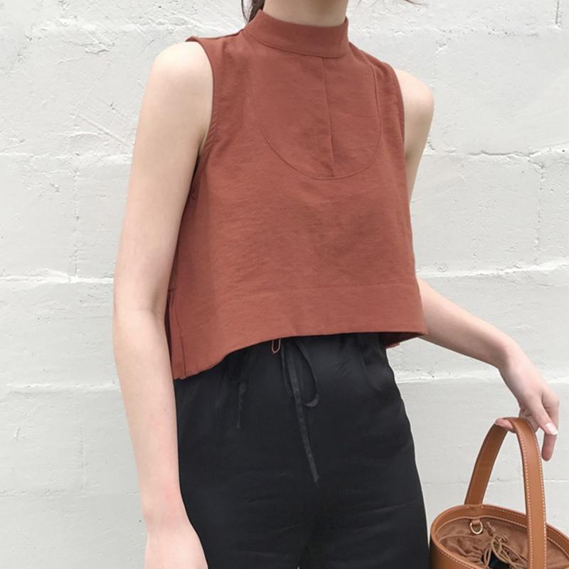 

VONDA Летние женские свободные майки без рукавов с круглым вырезом 5XL оранжевый