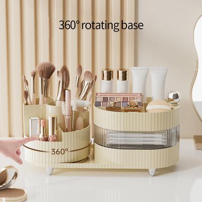 360 ° drehbare Kosmetik-Aufbewahrungsbox, Make-up-Schubladen-Organizer, Kommode, Aufbewahrungsbox für Hautpflegeprodukte, Kleinigkeiten-Sortierbehälter