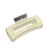 Fashionable Acrylic Square Hair Claw Clip In Milk Tea Color Perfect For Effortless Everyday Hairstyles And Trendy Office Looks