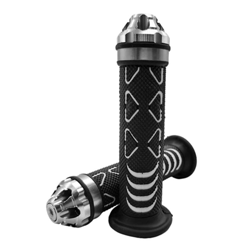 Easy Install Motorcycle Handlebar Covers Motorcycle Handlebar Grips for Personalizes Look & Long Lasting Performances серебряный