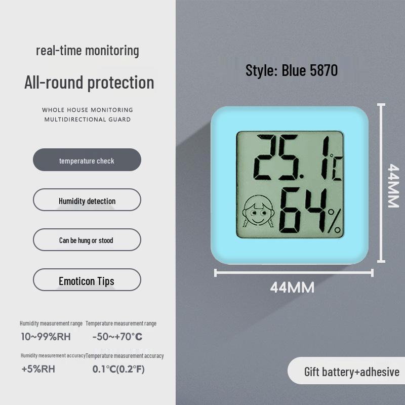 Termometru și Higrometru Digital Compact pentru Animal de Companie, Mașină și Frigider