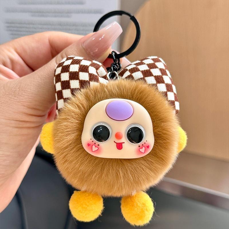 Cartoon Cute Plush Doll Keychain Exquisite Soft Stuffed Pendant Charms Bag Hanging Decoration Girls Gift