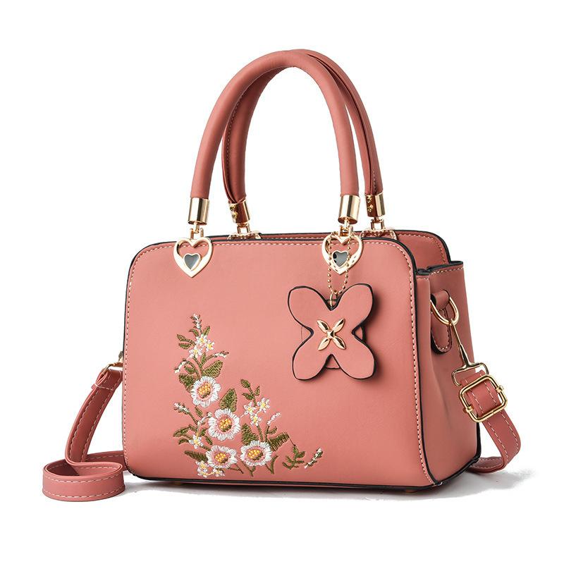 Women's Floral Standard Bag  Soft Embroidery  Elegant  Simple Texture  All Elegant  Single Shoulder  Crossbody Bag