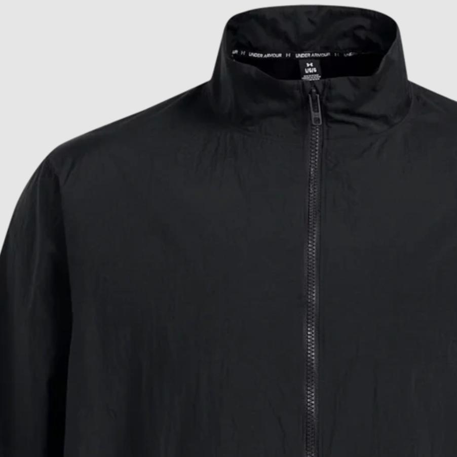 Under Armour Crinkle Fashion Loose Woven Jacket Men Jackets Black 1386605-001