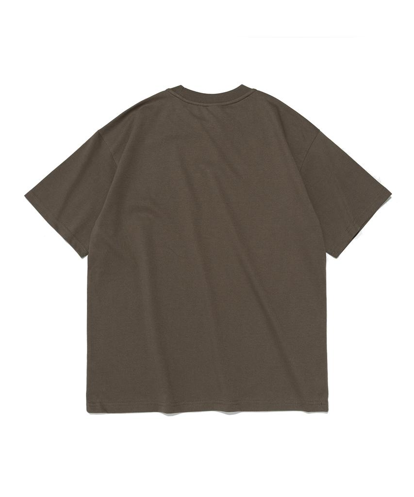 OUNDERR Mono Collection Half Cat Short Sleeve T-Shirt (Khaki)