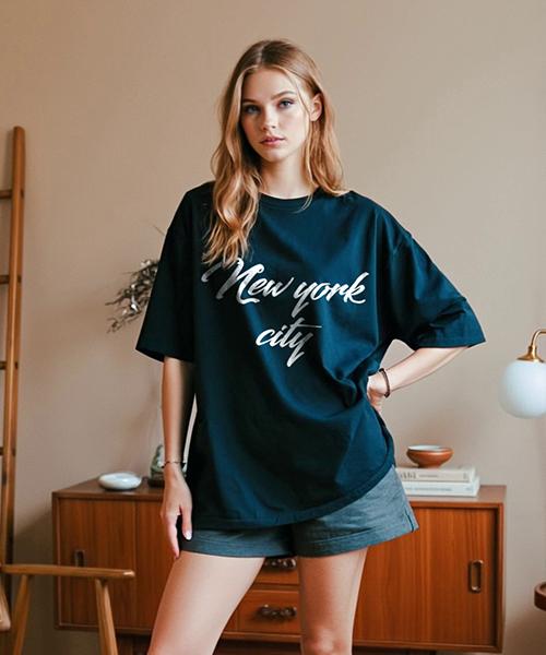 CRISCELO New York City T-Shirt_Black 20S Oversized Fit