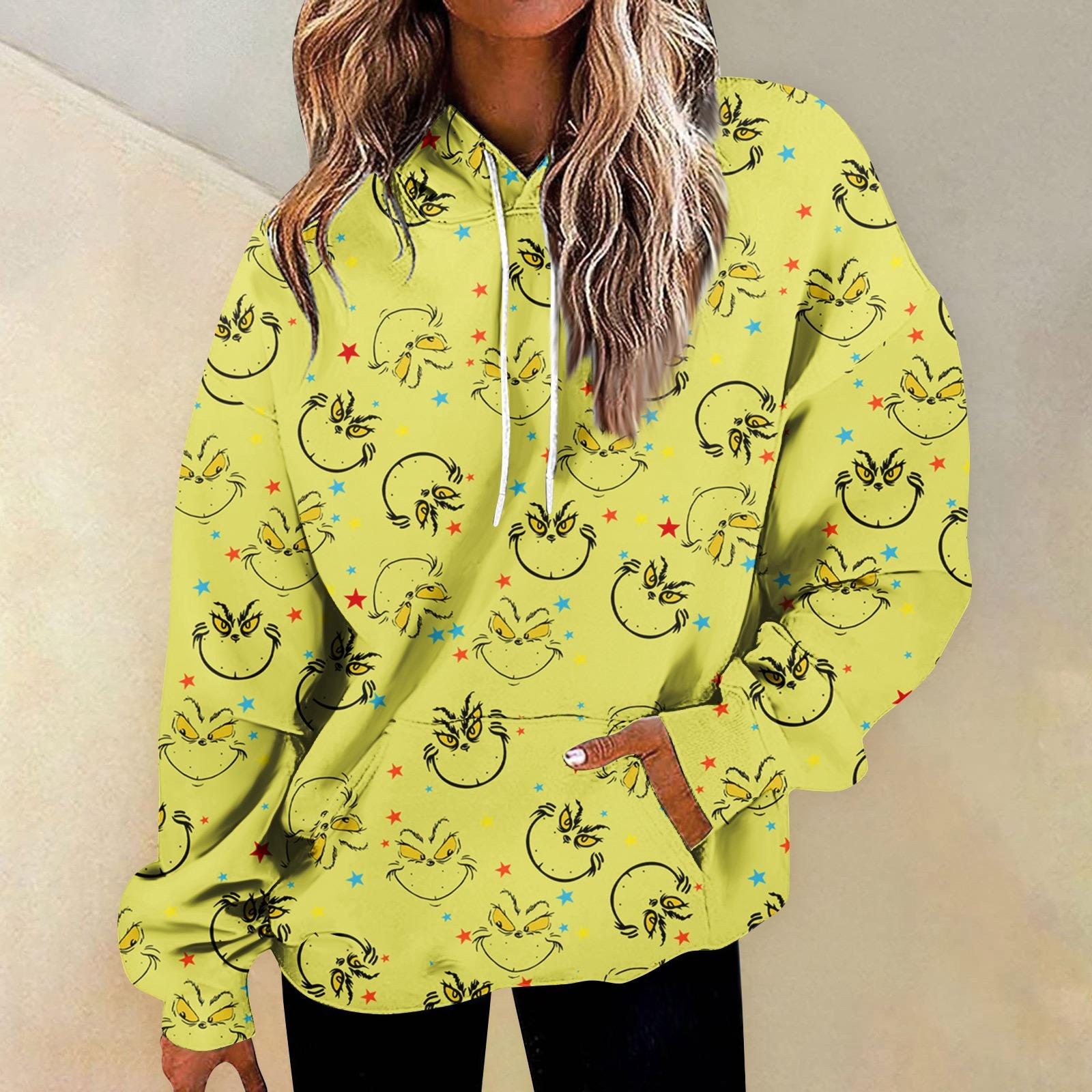 

Женская мода Повседневные Универсальные Повседневные толстовки с круглым вырезом Графика Повседневные с длинным рукавом Градиент Лоскутная верхняя одежда с принтом Толстовки XL жёлтый