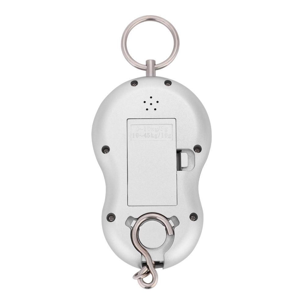 Portable Plastic Electric Digital Hanging Scale with Hook Tool for Fishing Luggage (Black)