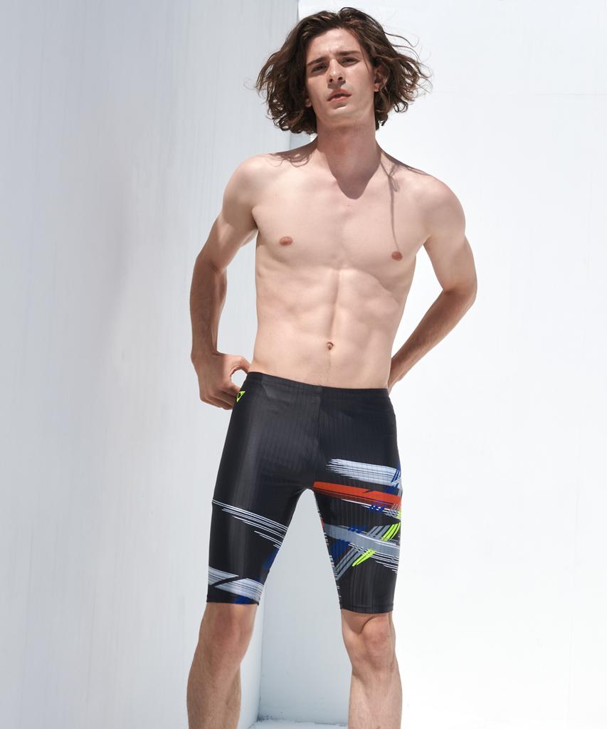 Jeteseu Men'S Multistroke Dt Knee-Length Swim Shorts