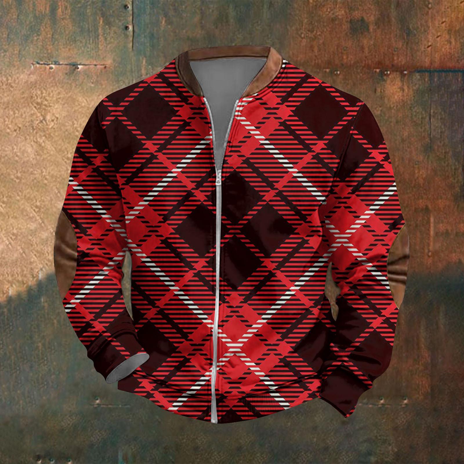 

Мужская повседневная спортивная одежда в стиле ретро с открытой молнией, толстовка, куртка XL красный