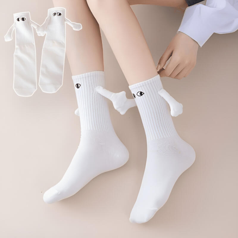 Magnetic Socks Couple Cute Character Socks Useless