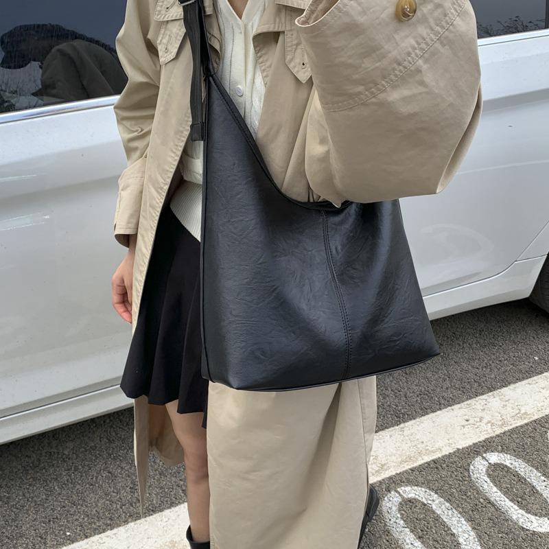 Retro commuter bag women's new fashion tote bag versatile casual large-capacity shoulder messenger bag