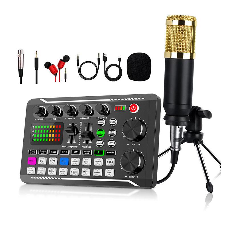 BM800 Microphone Kit with Sound Card & Headphones for Live Streaming and Podcasts