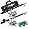 1.8m Dual-Use Double Telescopic Fishing Rod Combo Set EVA Handle Sea Freshwater Cross-Border Fishing Gear