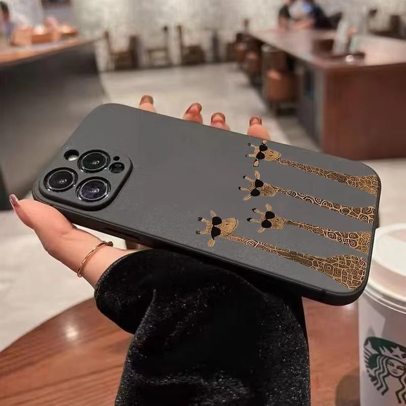 Giraffe Pattern Phone Case For iPhone 17 Pro Max 16 Pro 15 14 13 Mini 12 11 Pro Max 16E 17Air hockproof Soft Cover
