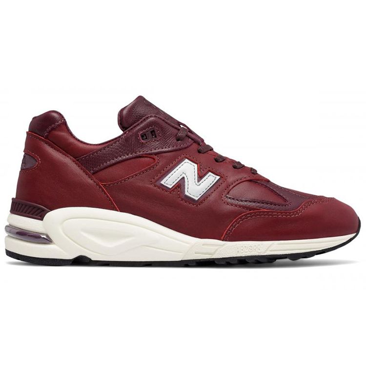 Horween Leather Co. x New Balance 990v2 Made in USA Burgundy Men Sneakers Red M990BTA2