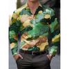 Neues schwarzes Hintergrund 3D rotes Spinnennetz-Aufdruck Herren Langarmshirt trendiger Streetstyle Freizeithemd
