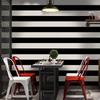 Moderne minimalistische schwarz-weiße gestreifte Wandverkleidung Wohnzimmer Schlafzimmer Raum Hintergrundwandverkleidung Nicht selbstklebend