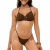 Xingcheng 2026 Sexy Solid Color European & American Two-Piece Bikini Swimwear for Women