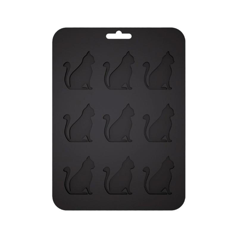 

9 Slot Ice Ball Molds Cats Shape Practical Tray Drink Chilling Accessory for Cocktails Enthusiasts and Ice Treat Creators чорний