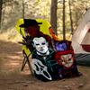 Coperta stampata a tema horror di Halloween - Perfetta per divano, letto, viaggi e uso all'aperto | Lavabile in lavatrice, accogliente e resistente.