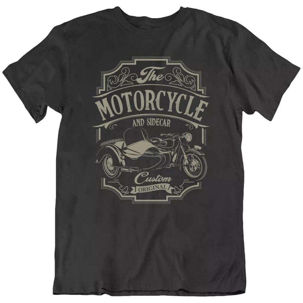 Sidecar Motorcycle Vintage Motorbike Bike Biker Road Speed T Shirt Tee Gift New S