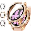 Capa Brilhante para Samsung Galaxy Watch 6 Protetor de Tela 40mm 44mm Vidro Temperado Capa com Para-choque de Diamante Acessórios Galaxy Watch 4
