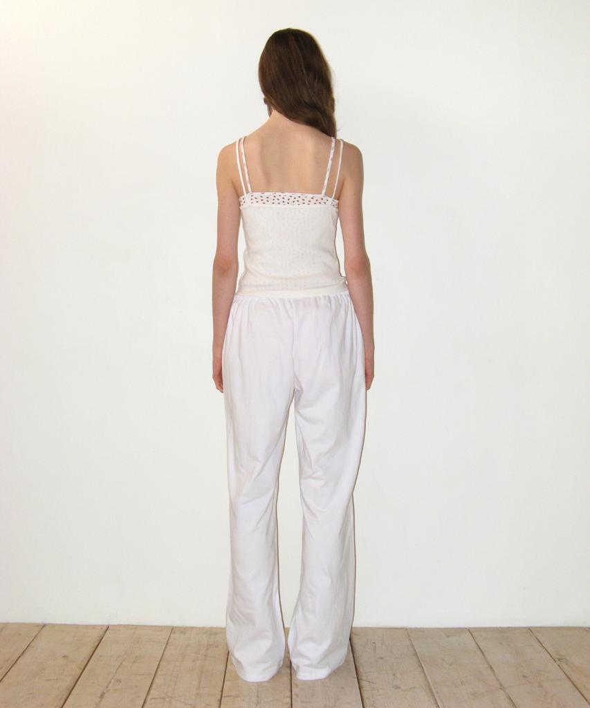 CRANK Studded Cotton Sweatpants_White
