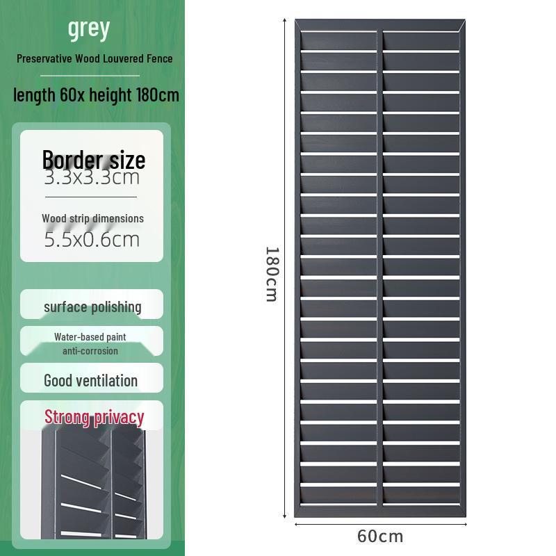 Outdoor Privacy Screen: Louvered Wood Fence for Gardens and Courtyards