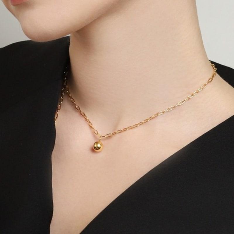 

ozel Silver925 Chain Bowling Long Necklace PS163N Silver (unplated)