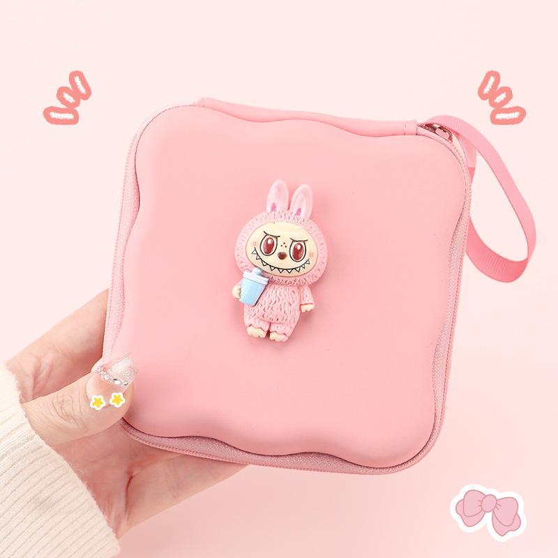 Charger Digital Storage Bag, Headphone Data Cable, Cute Cartoon Portable Organizer Box, Hard Drive Bag