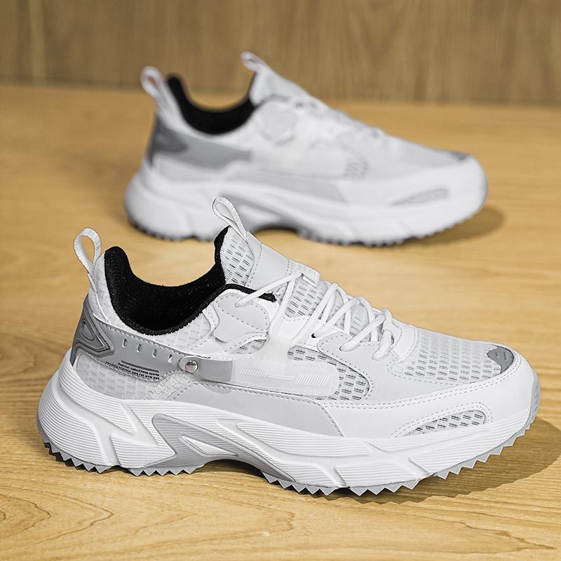 Fashion Fashion Men Running Shoes 2025 New Casual Mesh Breathable Lace-Up Sport Shoes Male Fashion Lightweight Non-Slip Walking Shoe