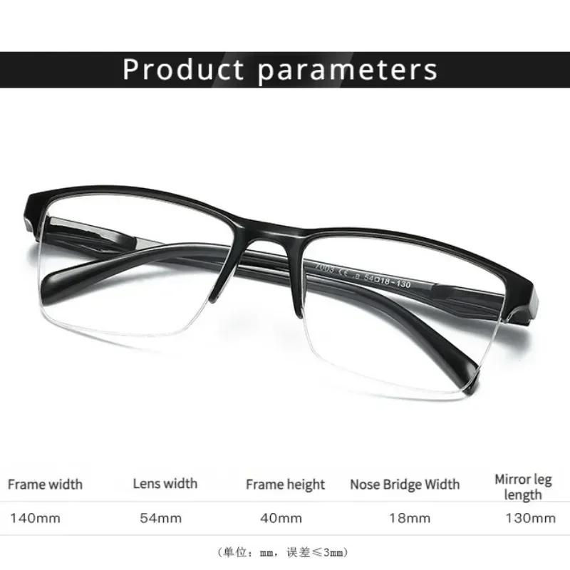 Ultralight Square Half Frame Reading Glasses Presbyopic Glasses Men Women +0.25 0.5 0.75 1 1.25 1.5 1.75 2 2.25 2.5 2.75 3
