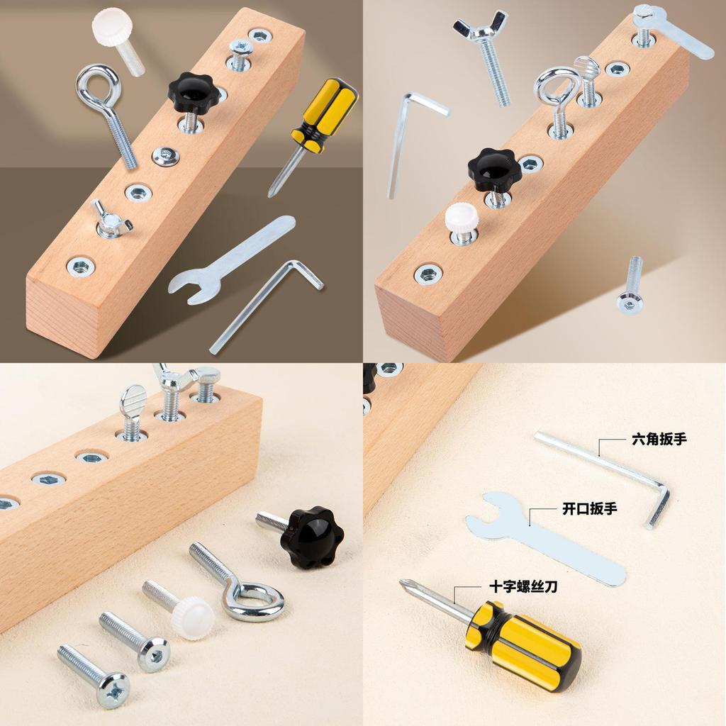 Wooden Screw Driver Toy For Kids Hand Eye Coordination Development Educational Montessori Play