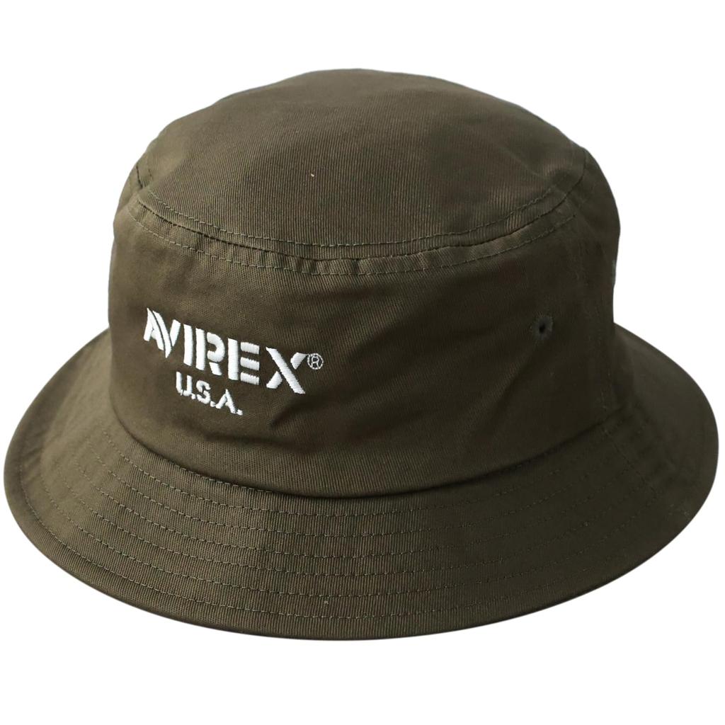 Avirex Military Bucket Bucket Casual USBASE Khaki US.BASE Hat, Unisex, Hat, Army, Men's, Women's, Bucket, Hat,