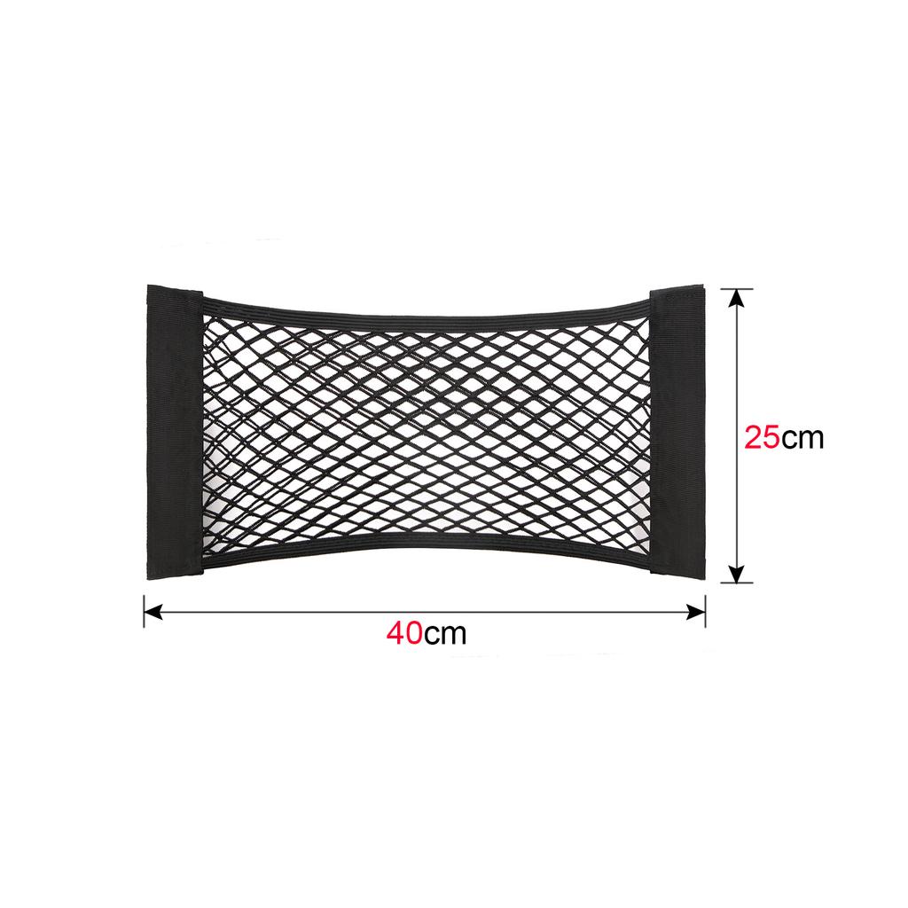 Auto Hinten Rückseite Netz Kofferraum Sitz Elastische Schnur Netz Klettverschluss Universal Aufbewahrungstasche Tasche Auto Organizer Nylon Gepäckhalter