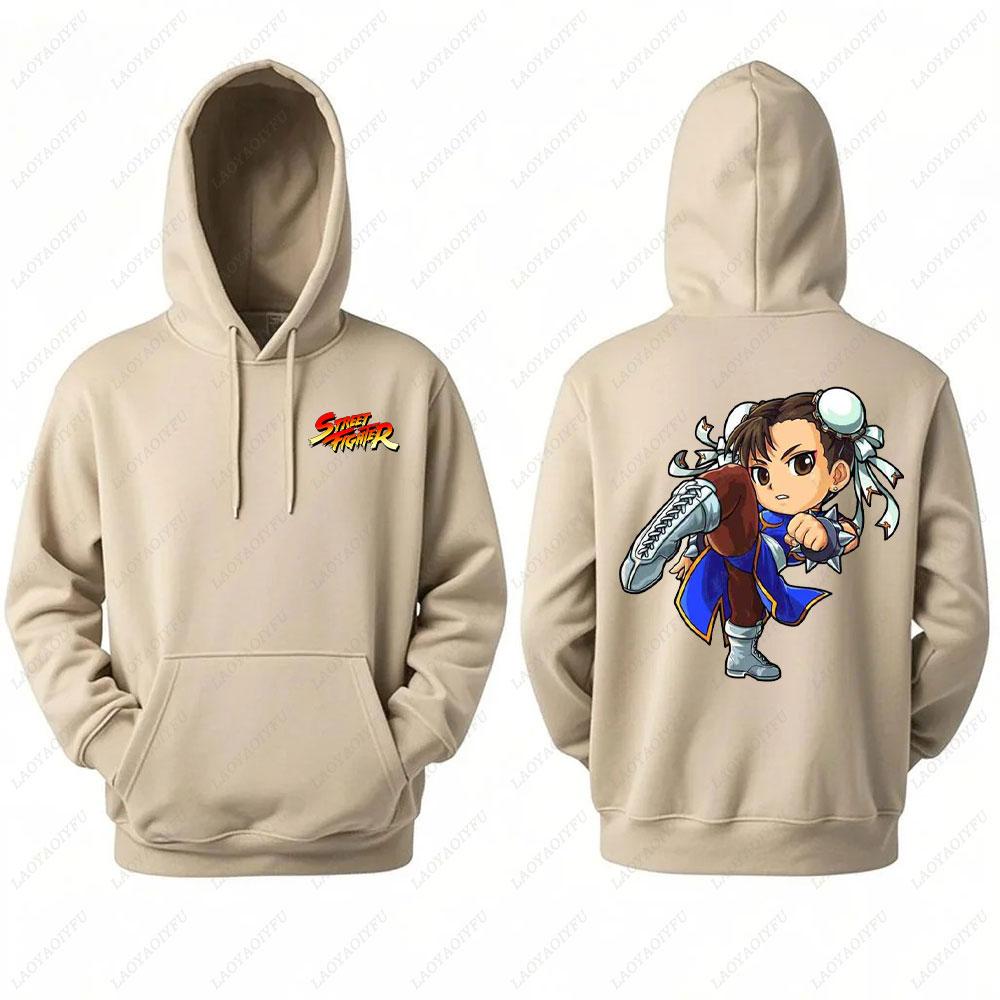 Unisex Chun Li Street Fighter Long Sleeve Hoodie Autumn Winter Fashion Harajuku Streetwear Tops for Men Man hoodies men clothin