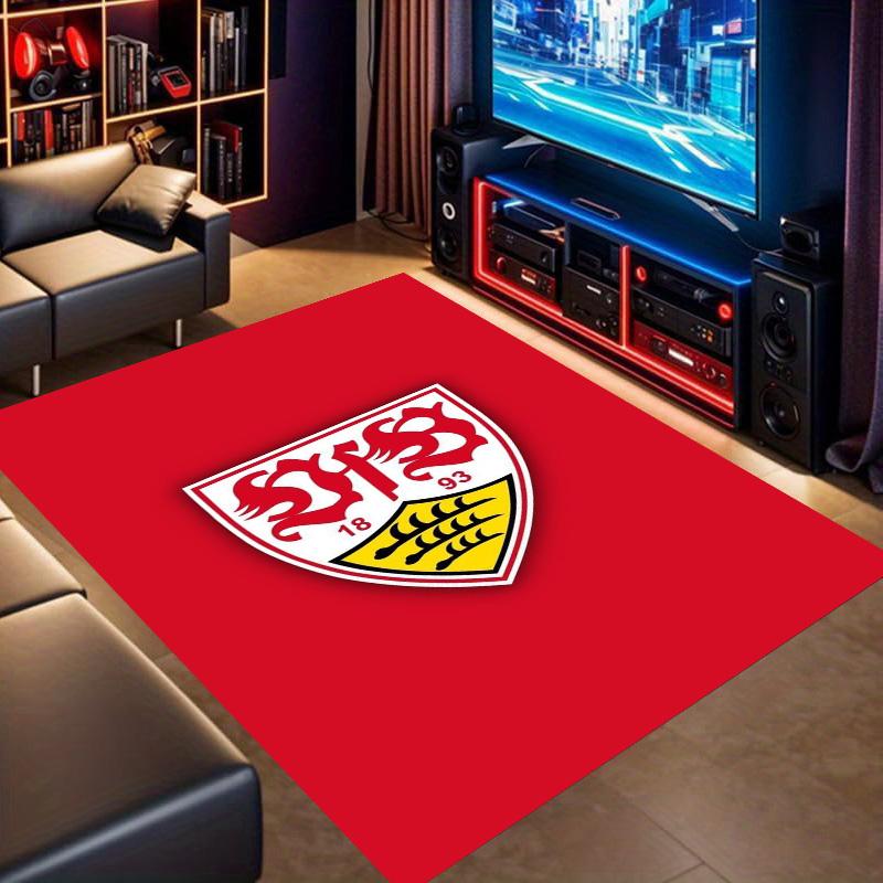 VfB Stuttgart Football Club Logo Rug Non Slip Floor Carpet Living Room Game Room Soccer Fan Decor Gift