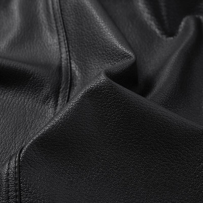 FAPAI Men's Goatskin Leather Lapel Jacket