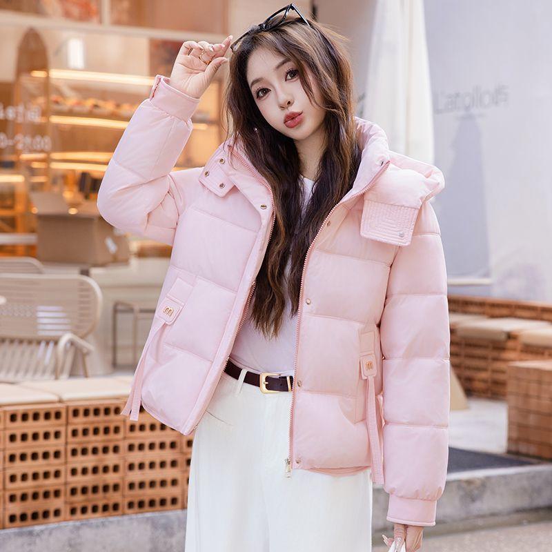 Plus Size Women Short Padded Jacket Winter Loose Hooded Warm Coat Casual Outwear