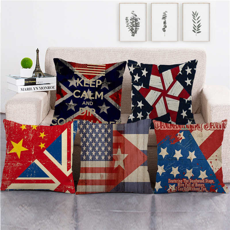 Tinika Chen Unisex Creative British Flag Plants Digital Printing Short Plush Pillow Covers For Car Sofa Office Cushion Cover Home Goods