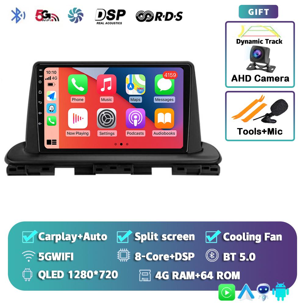 Android 14 Carplay Auto Car Radio For Kia Cerato 4 IV 2018 2019 2020 2021 Multimedia Video Player GPS Navigation DSP Stereo WIFI
