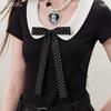 unifree Sweet Cool Girl Doll Collar Pleated A-line Dress